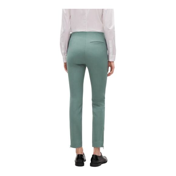 NWT COS Women's Ankle Zips Slim Fit Trousers Size 12 Green - Picture 2 of 9